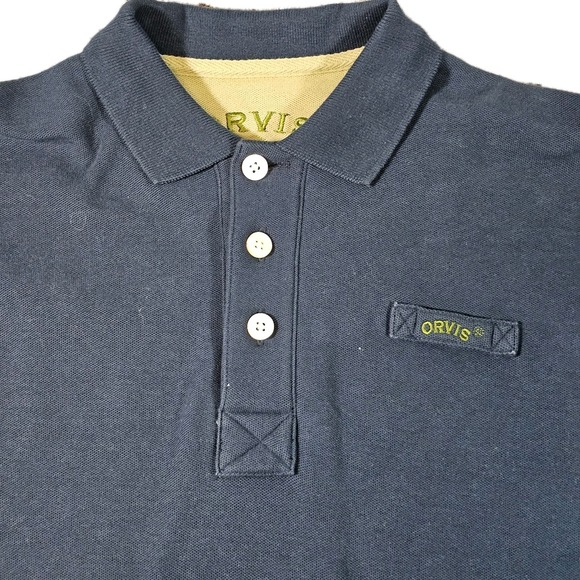 Orvis Signature Polo Shirt Mens Small Heathered Blue Outdoor Fly Fishing Cotton - Picture 1 of 8